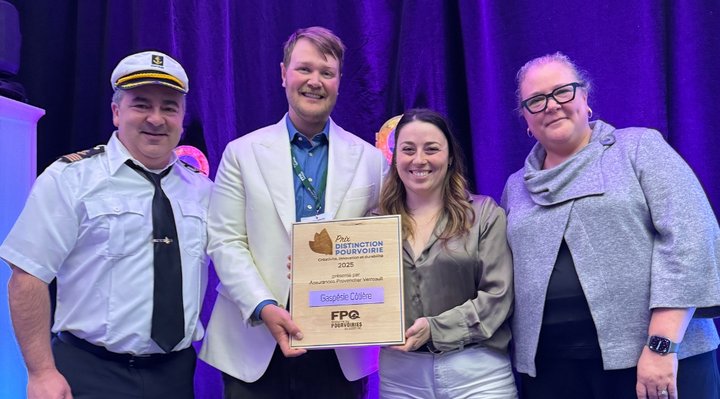 Le Prix Distinction pourvoirie remis à la pourvoiries Gaspésie Côtière
