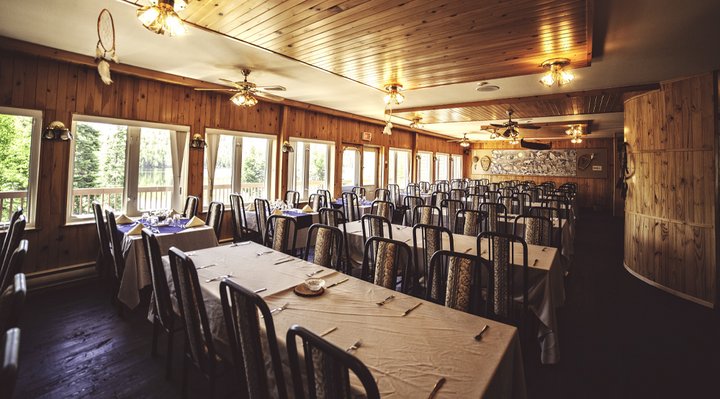 Corporate outfitters A room ready to receive a group of people.