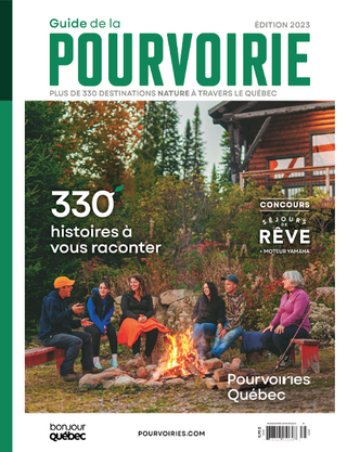 Page couverture du Guide de la pourvoirie 2023
