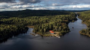 Pourvoirie Lac des Îles seen from air