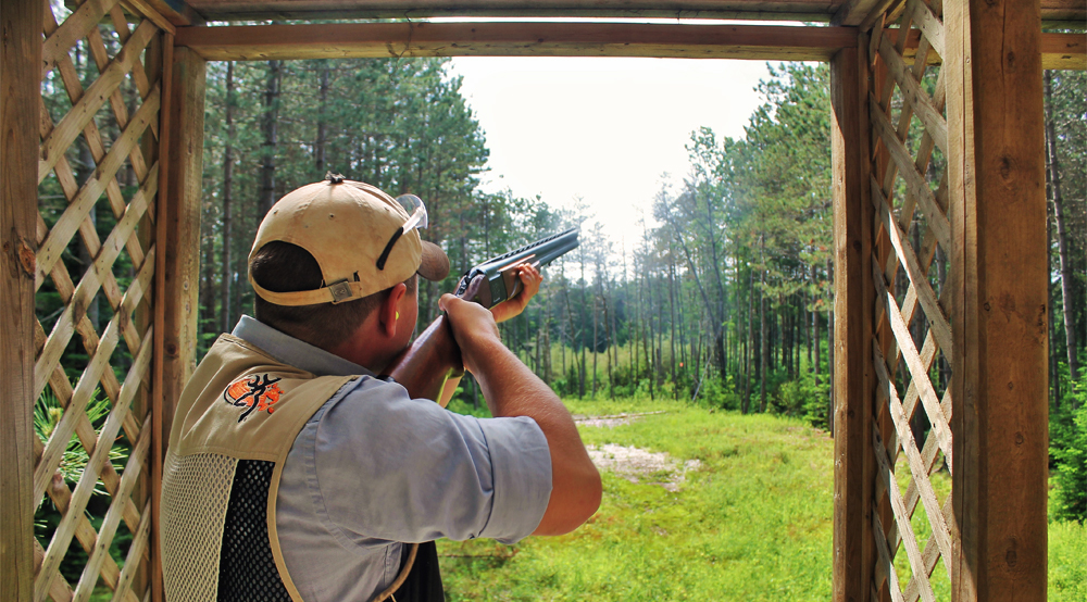 Someone who shoots at clay pigeons