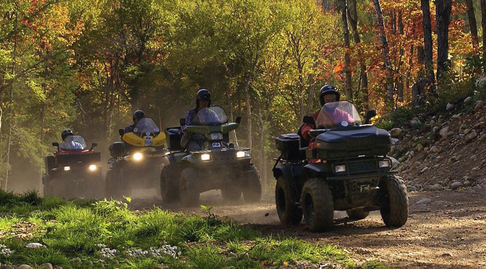 A group on ATVs 