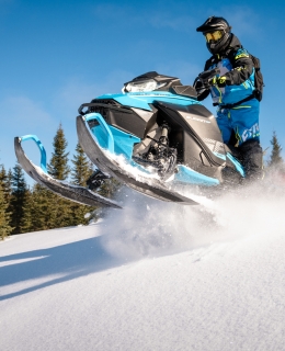 Off-trail snowmobiling during the day