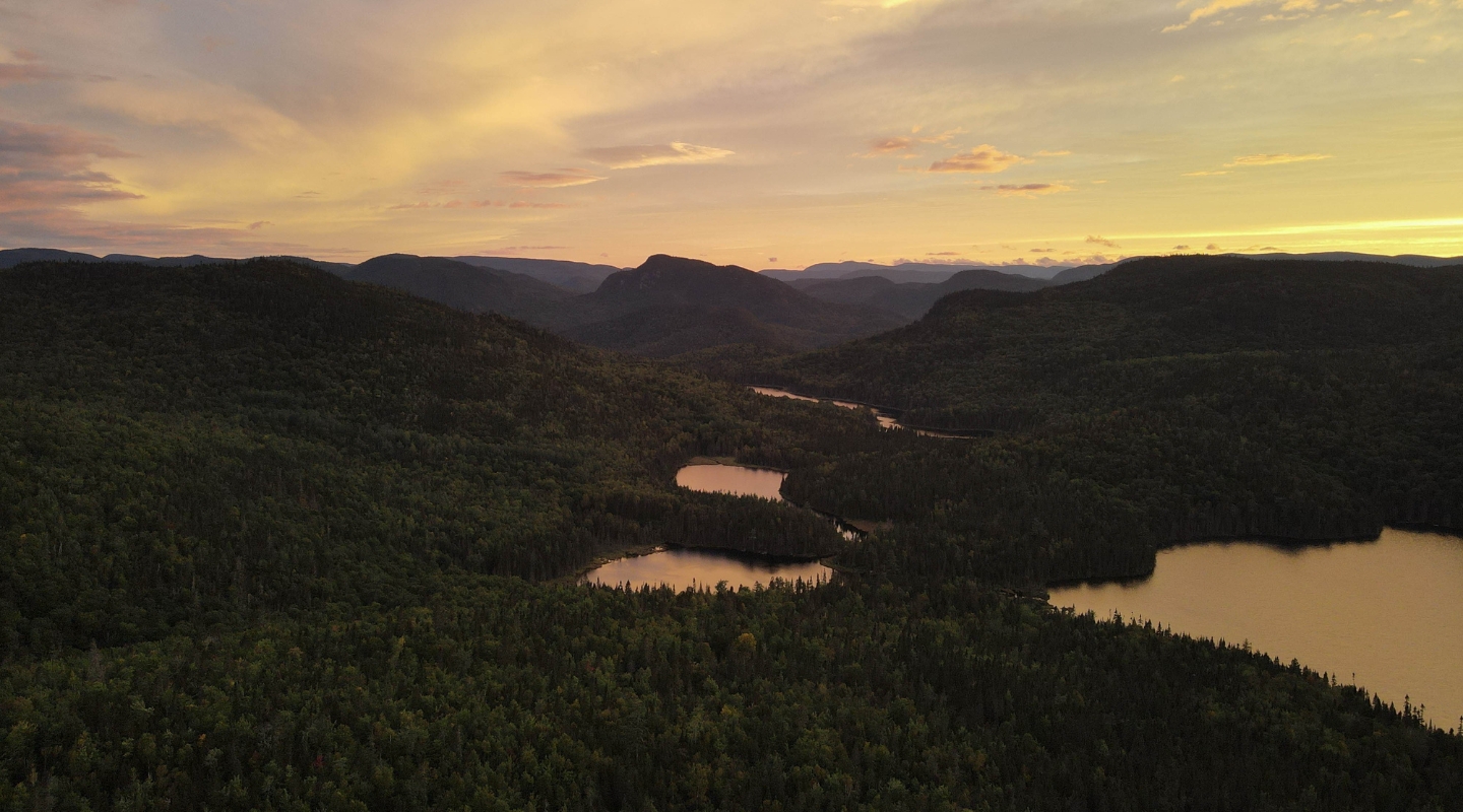 Mountain scenery from the air